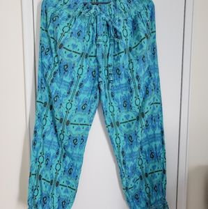 Calypso Blue Linen Gipsy Trousers